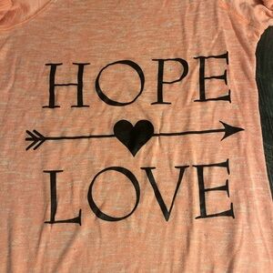 Peach / Coral pink hope & love